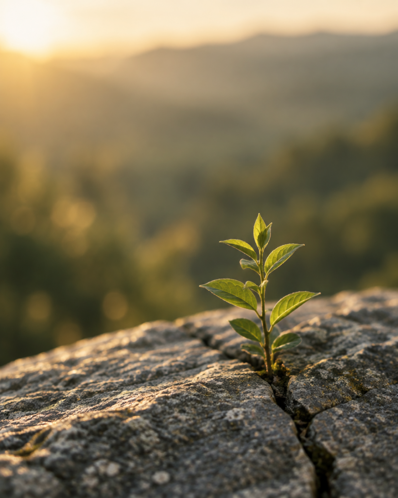 A Single Resilient Green Plant Growing T 1 819x1024